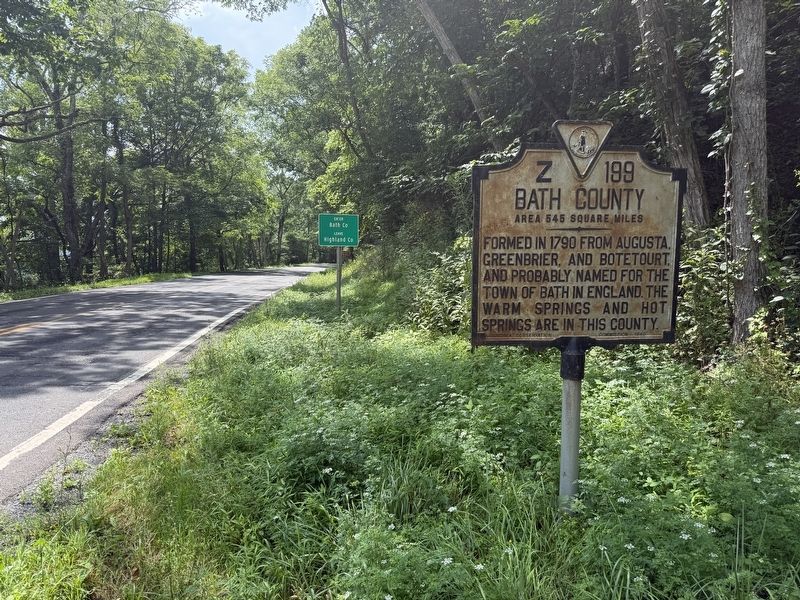 Bath County side of the marker. Click for full size. Bath County side of the marker image. Click for full size.