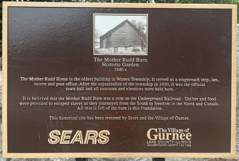 The Mother Rudd Barn Marker. Click for full size. The Mother Rudd Barn Marker image. Click for full size.