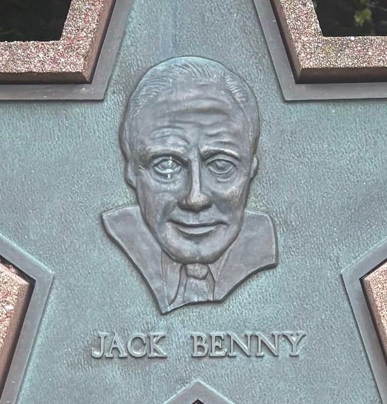 Close-up of Jack Benny image in his star. Click for full size. Close-up of Jack Benny image in his star image. Click for full size.