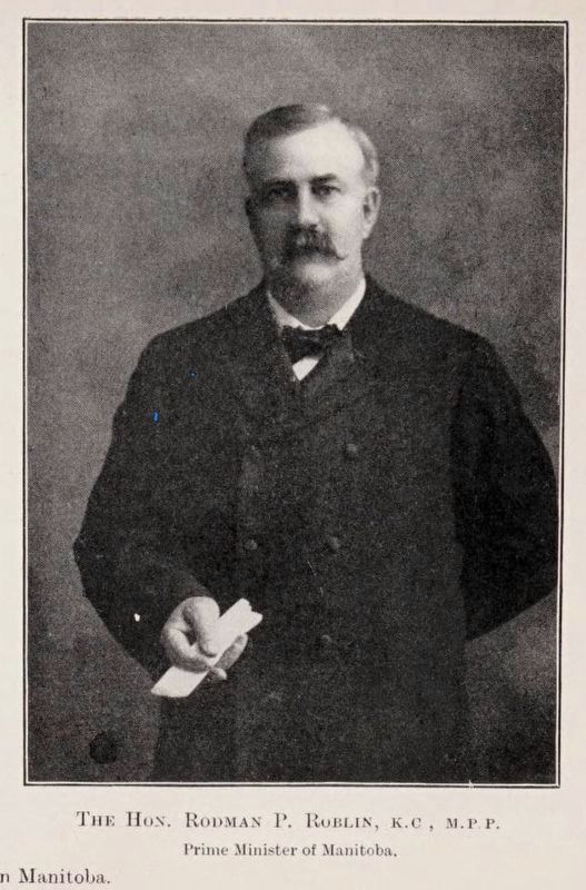 Sir Rodmond P. Roblin, 1903 image. Click for full size.