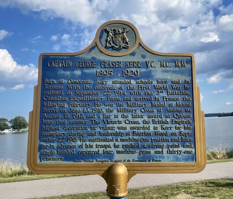 Captain George Fraser Kerr, V.C., M.C., M.M. Marker image. Click for full size.