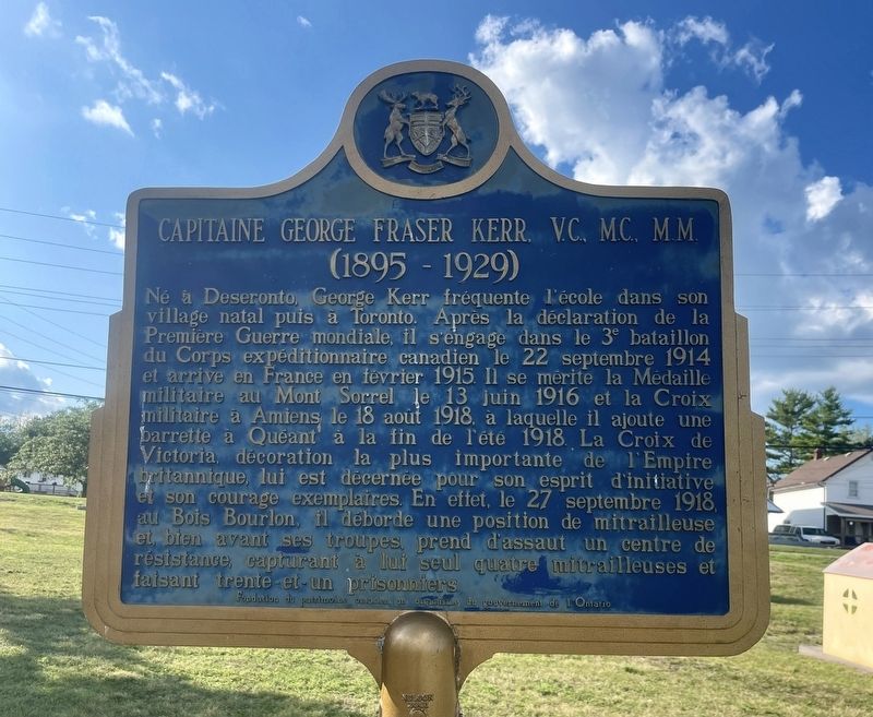 Captain George Fraser Kerr, V.C., M.C., M.M. Marker image. Click for full size.
