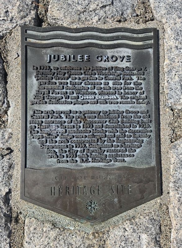 Jubilee Grove Marker image. Click for full size.