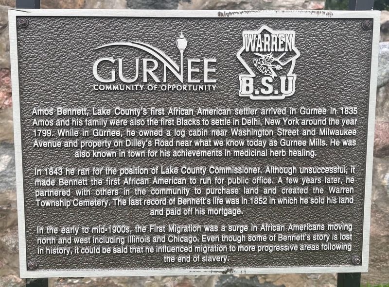 Lake County's First African American Settler Marker. Click for full size. Lake County's First African American Settler Marker image. Click for full size.