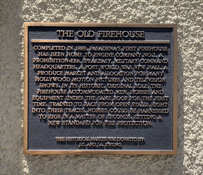 The Old Firehouse Marker. Click for full size. The Old Firehouse Marker image. Click for full size.