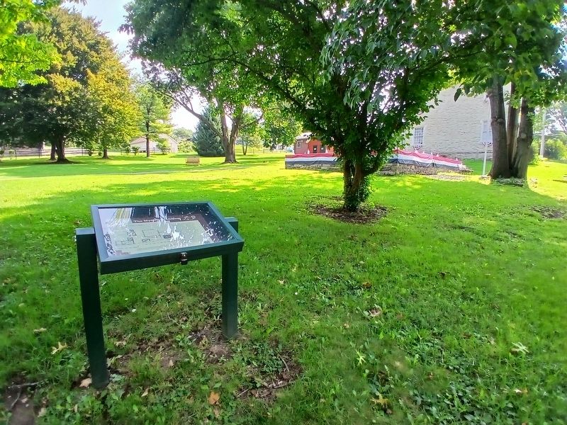 The Mystery Building Marker in relation to house. Click for full size. The Mystery Building Marker in relation to house image. Click for full size.