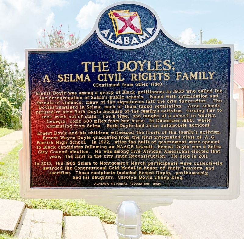 The Doyles: A Selma Civil Rights Family Marker. Click for full size. The Doyles: A Selma Civil Rights Family Marker image. Click for full size.