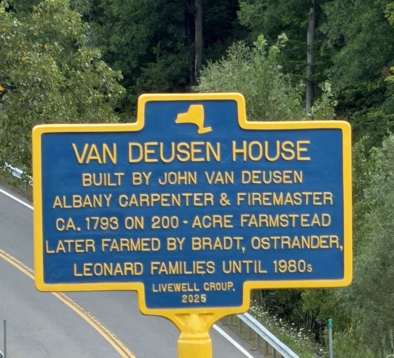 Van Deusen House Marker. Click for full size. Van Deusen House Marker image. Click for full size.