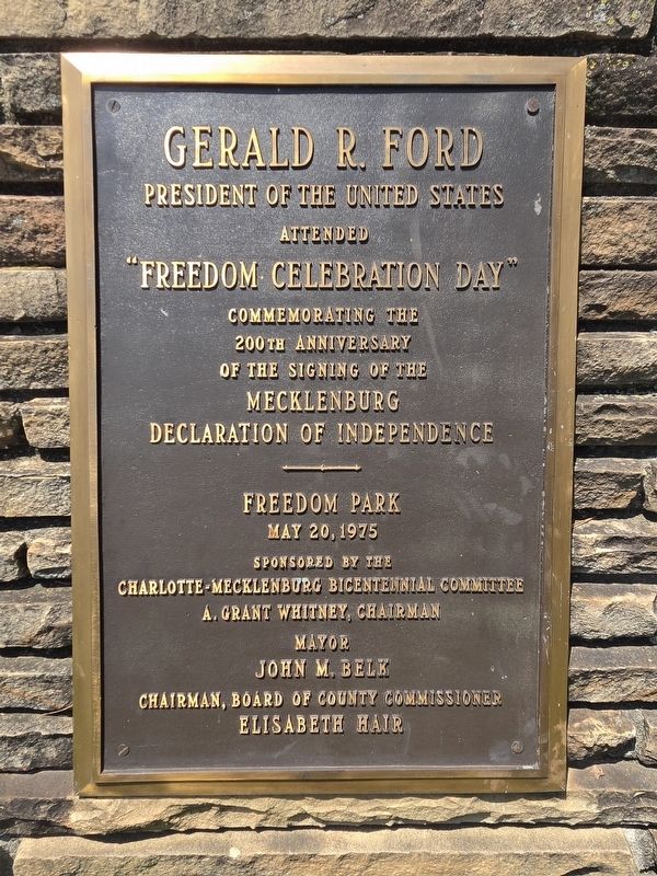 Gerald R. Ford plaque, right side of the marker. Click for full size. Gerald R. Ford plaque, right side of the marker image. Click for full size.