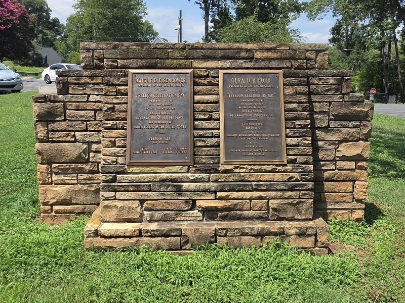 Dwight D. Eisenhower/ Gerald R. Ford plaques attached to the brickwork. Click for full size. Dwight D. Eisenhower/ Gerald R. Ford plaques attached to the brickwork image. Click for full size.