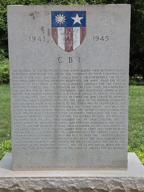 C.B.I. Marker (front side). Click for full size. C.B.I. Marker (front side) image. Click for full size.