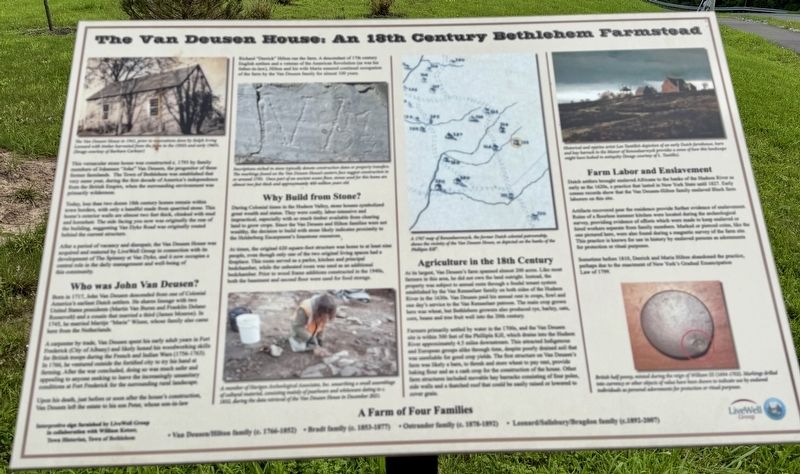 The Van Deusen House Marker image. Click for full size.