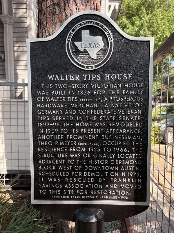 Walter Tips House Marker. Click for full size. Walter Tips House Marker image. Click for full size.