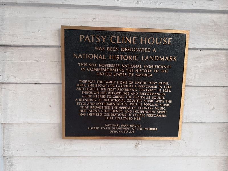 Patsy Cline House Marker. Click for full size. Patsy Cline House Marker image. Click for full size.