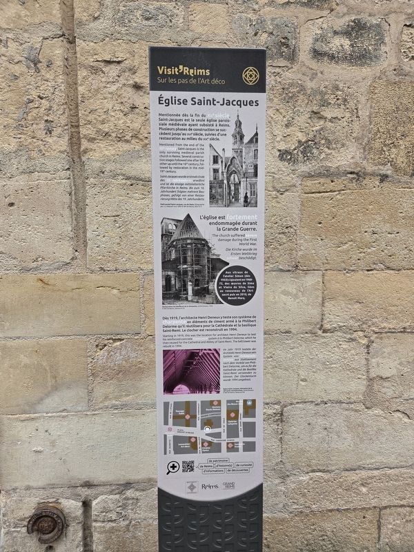 Église Saint-Jacques / Saint-Jacques Church Marker. Click for full size. Église Saint-Jacques / Saint-Jacques Church Marker image. Click for full size.
