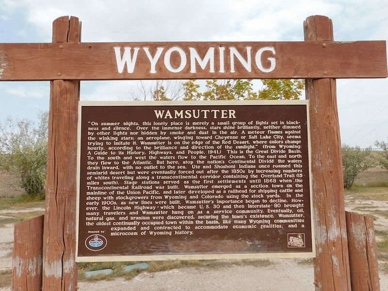 Wamsutter Marker image. Click for full size.