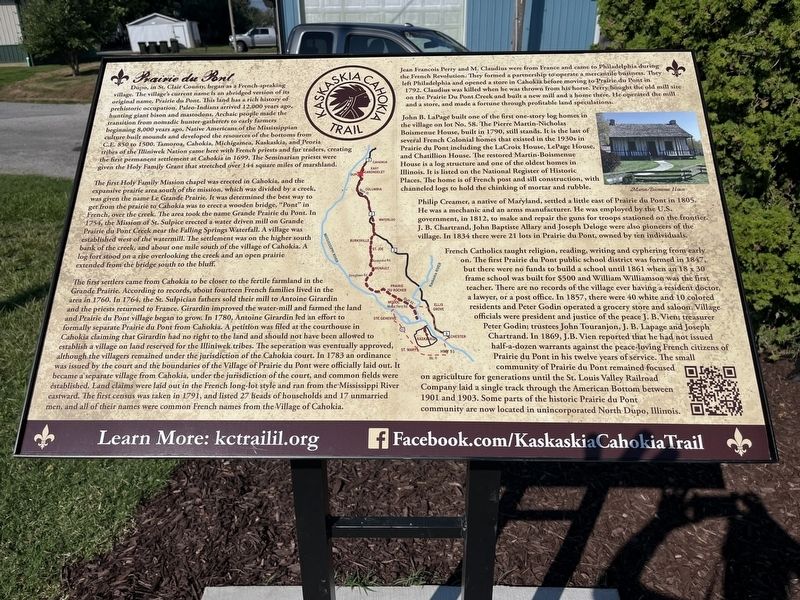 Prairie du Pont Marker. Click for full size. Prairie du Pont Marker image. Click for full size.