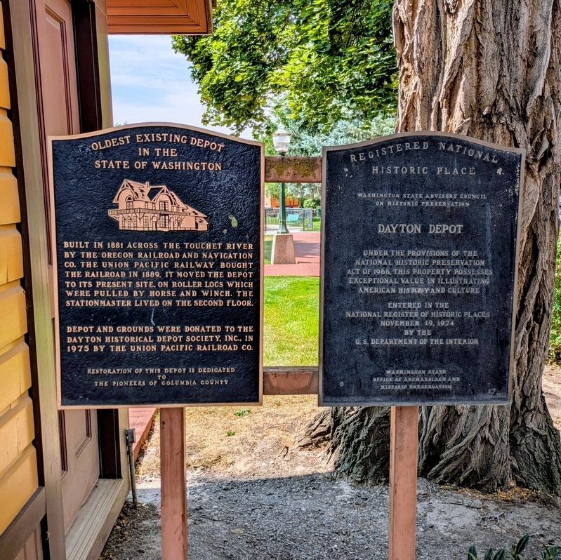Oldest Existing Depot in the State of Washington Marker. Click for full size. Oldest Existing Depot in the State of Washington Marker image. Click for full size.