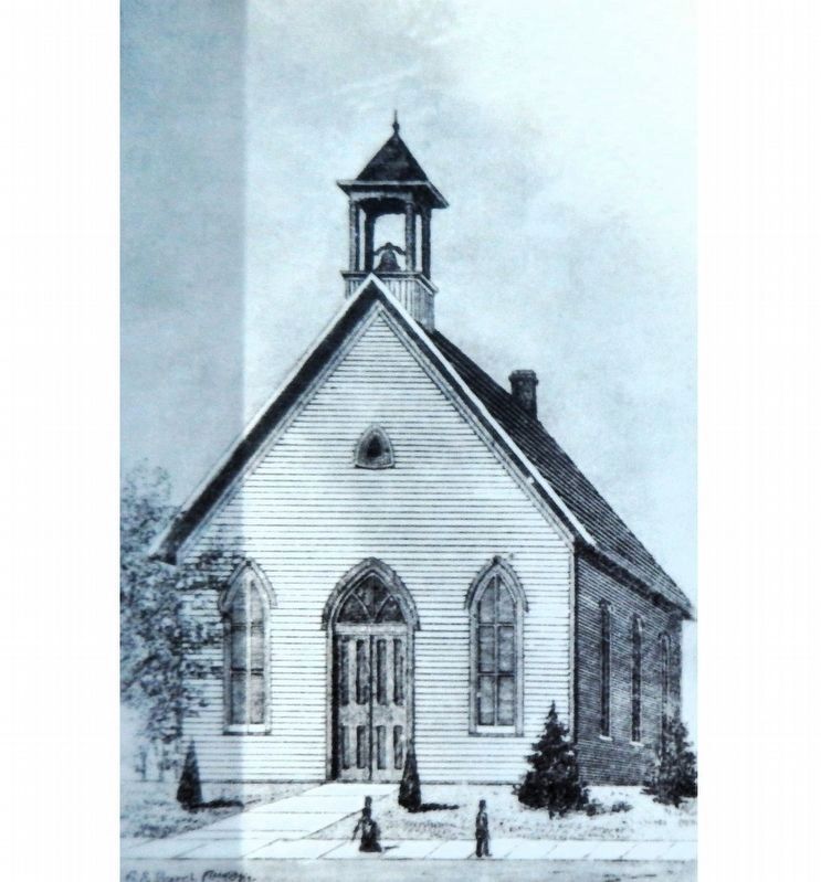 Marker detail: Presbyterian Church, 1880. Click for full size. Marker detail: Presbyterian Church, 1880 image. Click for full size.