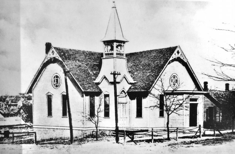Marker detail: Methodist Church, 1884. Click for full size. Marker detail: Methodist Church, 1884 image. Click for full size.