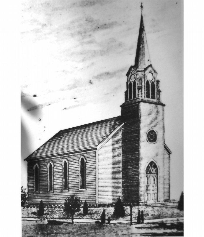 Marker detail: Catholic Church, 1882. Click for full size. Marker detail: Catholic Church, 1882 image. Click for full size.