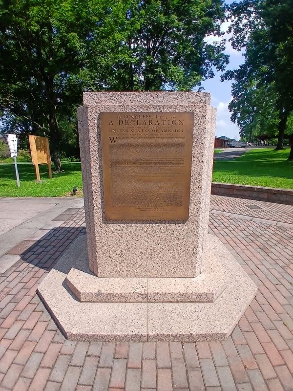 George Taylor Declaration Monument- South side. Click for full size. George Taylor Declaration Monument- South side image. Click for full size.