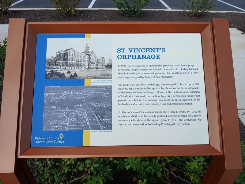 St. Vincent's Orphanage Marker image. Click for full size.