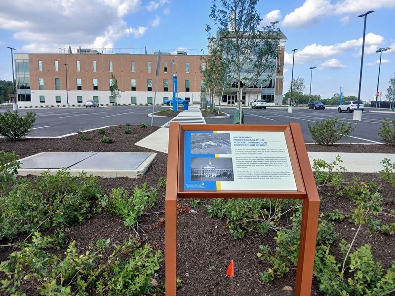 Archbishop Prendergast High School/ Monsignor Bonner High School Marker. Click for full size. Archbishop Prendergast High School/ Monsignor Bonner High School Marker image. Click for full size.