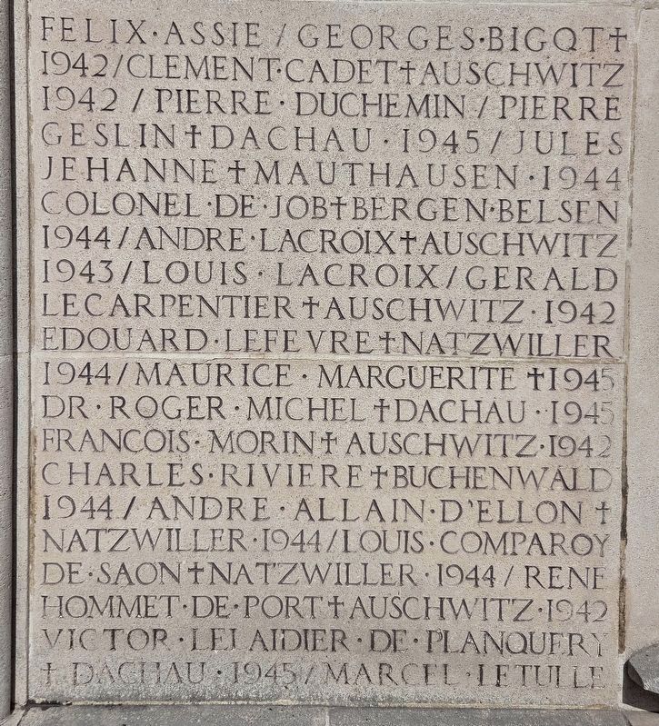 Monument des Déportés de Bayeux / Bayeux Deportation Memorial. Click for full size. Monument des Déportés de Bayeux / Bayeux Deportation Memorial image. Click for full size.