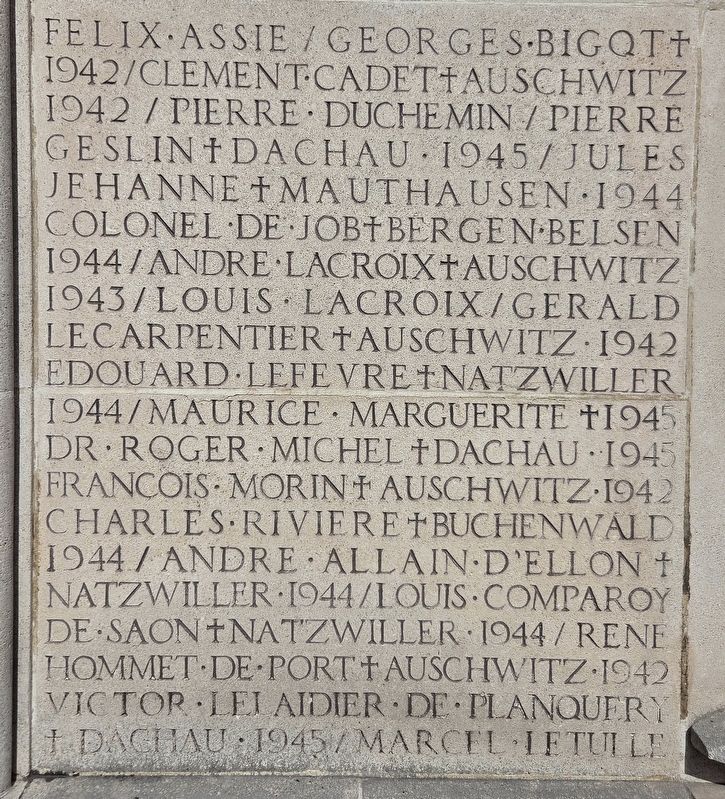 Monument des Déportés de Bayeux / Bayeux Deportation Memorial. Click for full size. Monument des Déportés de Bayeux / Bayeux Deportation Memorial image. Click for full size.