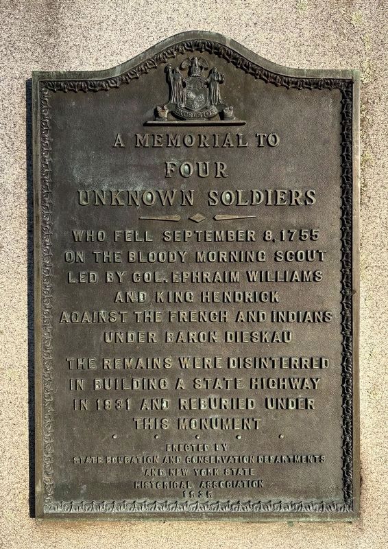 Memorial to Four Unknown Soldiers Marker. Click for full size. Memorial to Four Unknown Soldiers Marker image. Click for full size.