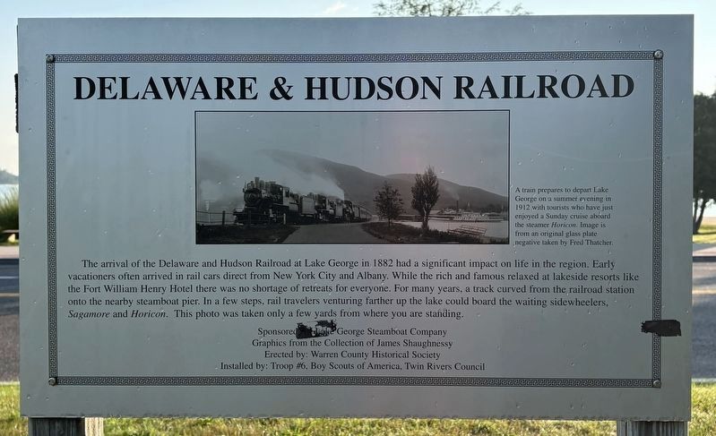 Delaware & Hudson Railroad Marker. Click for full size. Delaware & Hudson Railroad Marker image. Click for full size.