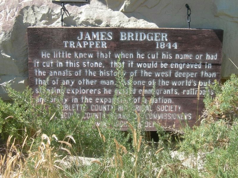 James Bridger Marker. Click for full size. James Bridger Marker image. Click for full size.