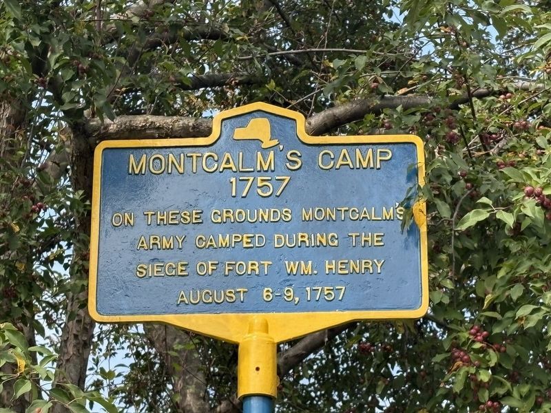 Montcalm's Camp Marker. Click for full size. Montcalm's Camp Marker image. Click for full size.