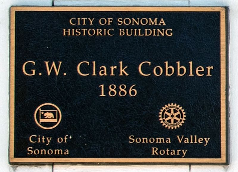 G.W. Clark Cobbler Marker image. Click for full size.