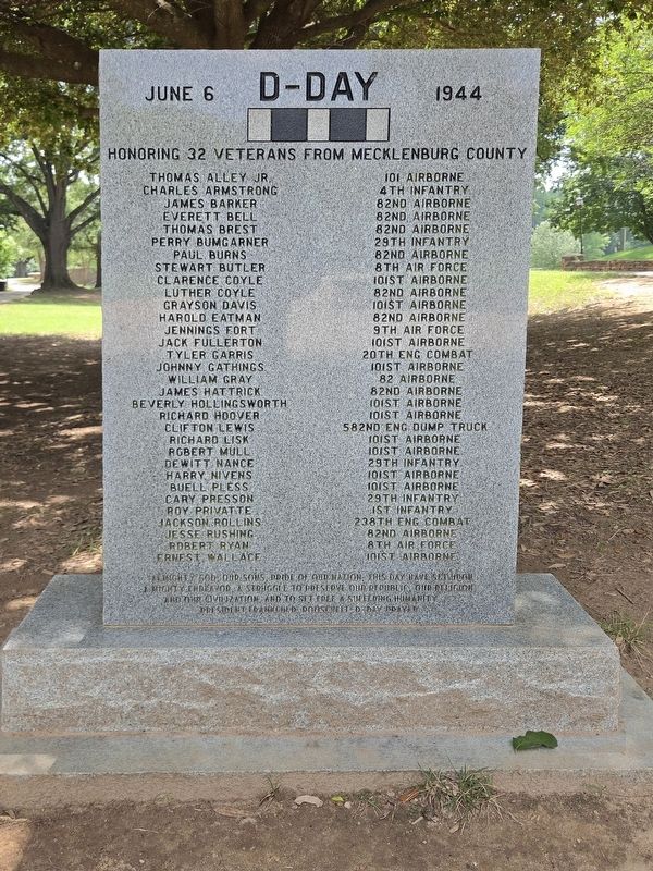 D-Day Monument Marker image. Click for full size.