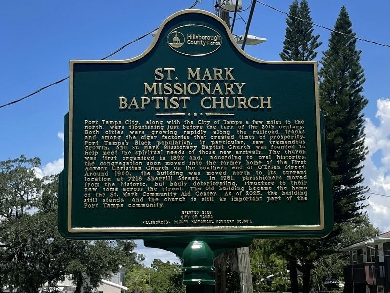 St. Mark Missionary Baptist Church  Marker image. Click for full size.