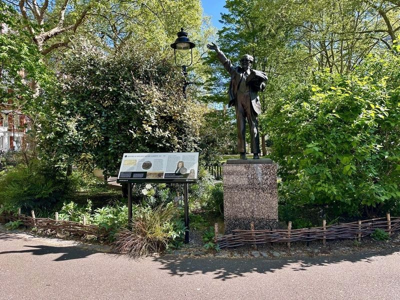 History of Red Lion Square Gardens 1660-1760 Marker - wide view image. Click for full size.