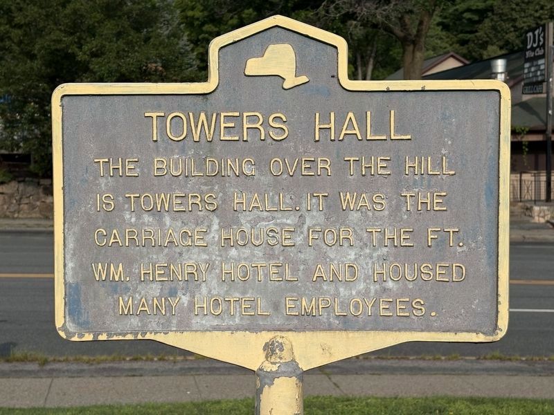 Towers Hall Marker. Click for full size. Towers Hall Marker image. Click for full size.