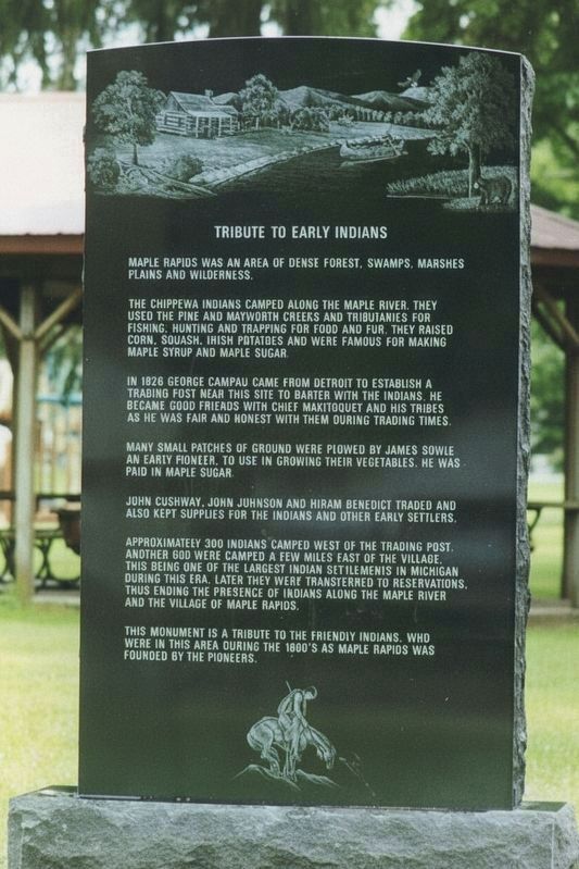Tribute to Early Indians side of the marker. Click for full size. Tribute to Early Indians side of the marker image. Click for full size.