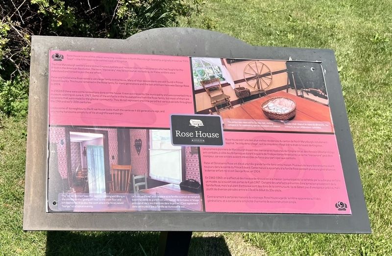 Rose House Marker. Click for full size. Rose House Marker image. Click for full size.