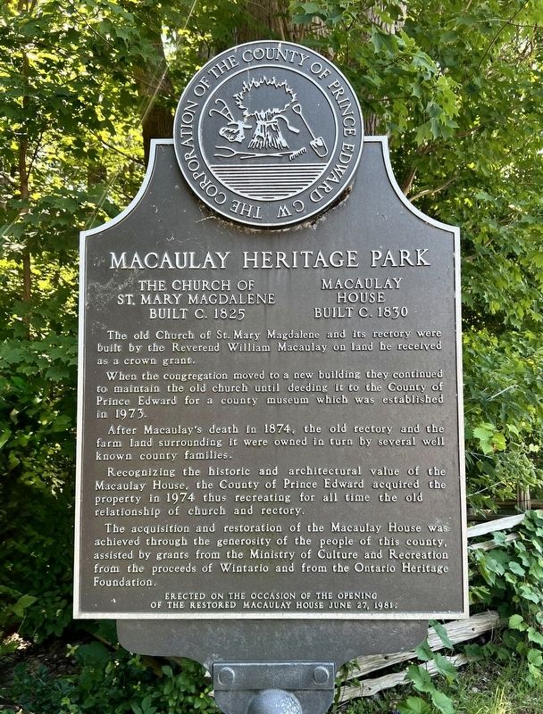 Macaulay Heritage Park Marker. Click for full size. Macaulay Heritage Park Marker image. Click for full size.