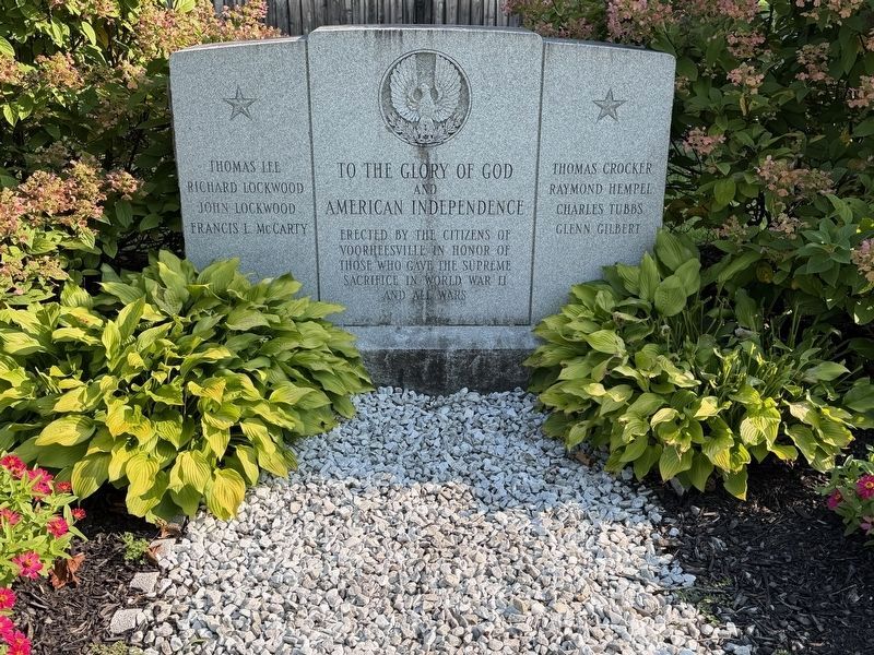 Voorheesville Veterans Memorial. Click for full size. Voorheesville Veterans Memorial image. Click for full size.