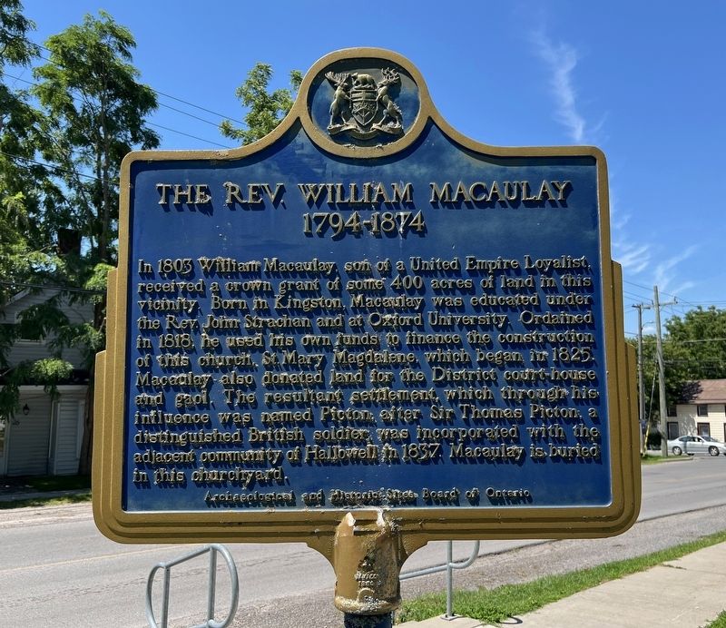 The Rev. William Macauley Marker. Click for full size. The Rev. William Macauley Marker image. Click for full size.