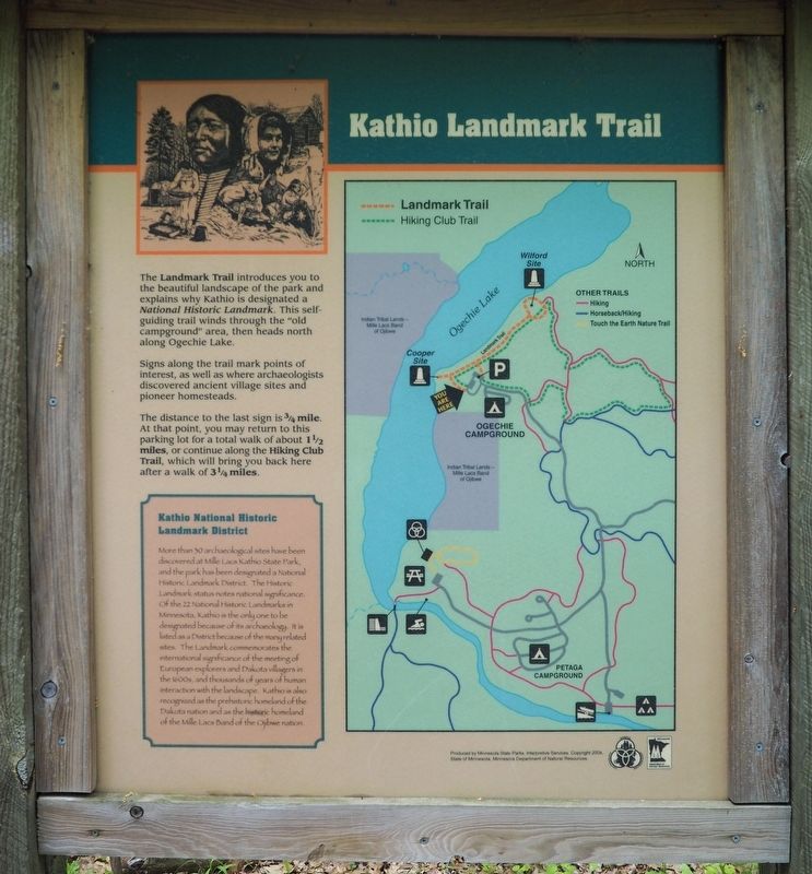 Kathio Landmark Trail Marker image. Click for full size.