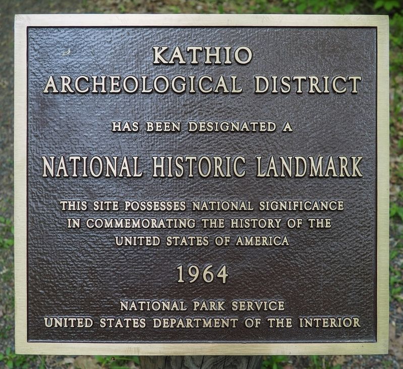 Kathio Archeological District National Historic Landmark plaque image. Click for full size.