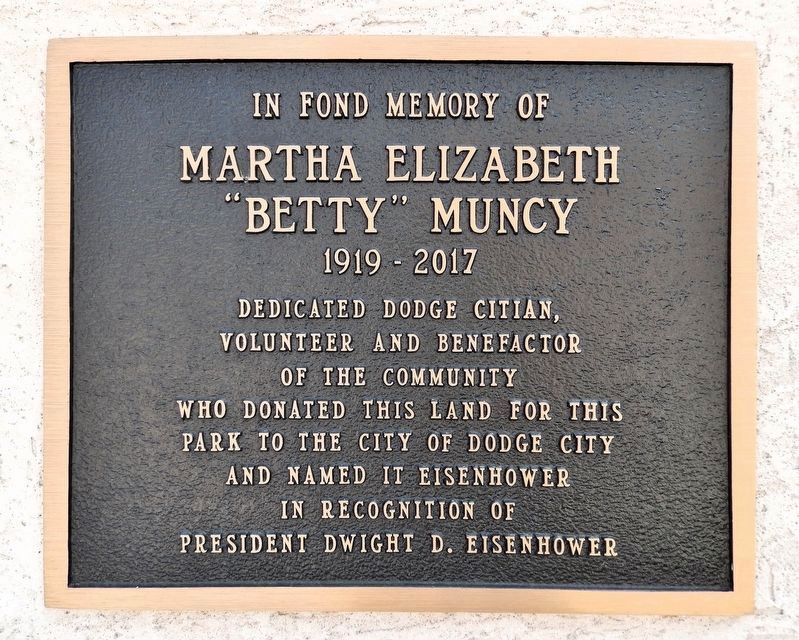 Betty Muncy Memorial Plaque. Click for full size. Betty Muncy Memorial Plaque image. Click for full size.