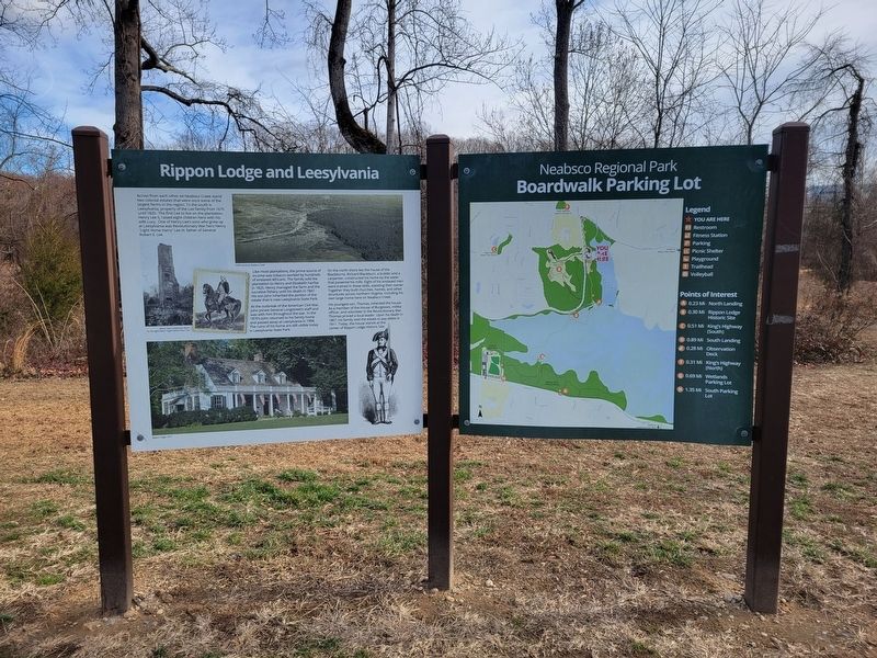 Rippon Lodge and Leesylvania Marker. Click for full size. Rippon Lodge and Leesylvania Marker image. Click for full size.