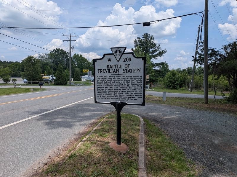 Battle of Trevilian Station Marker. Click for full size. Battle of Trevilian Station Marker image. Click for full size.