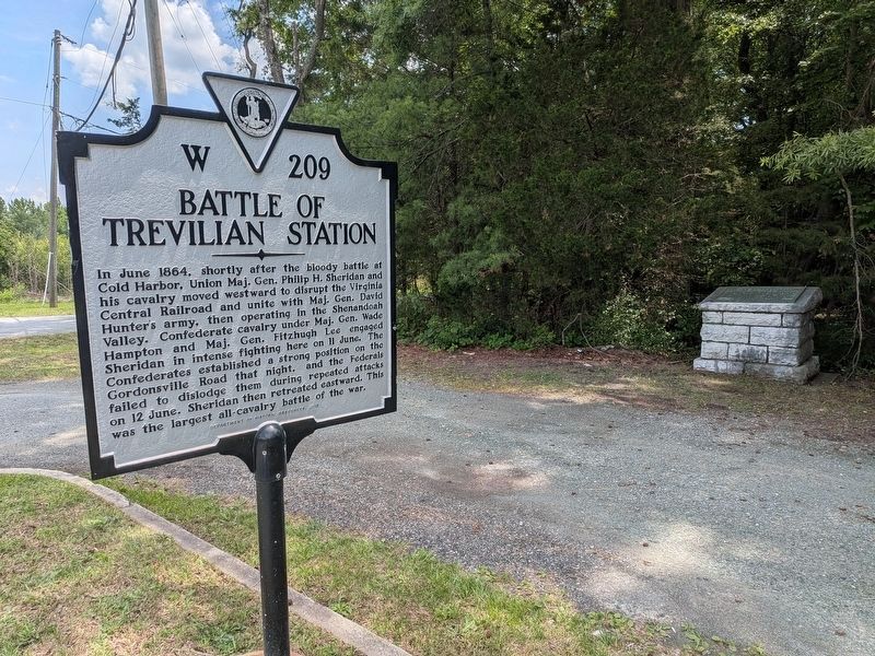 Battle of Trevilian Station Marker. Click for full size. Battle of Trevilian Station Marker image. Click for full size.